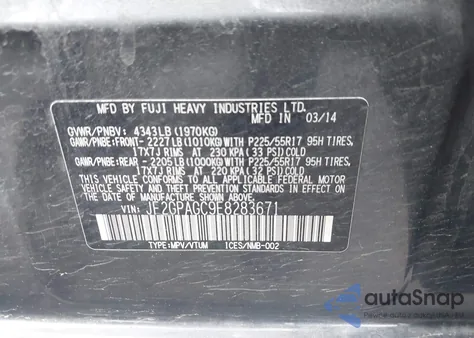 2014 Subaru Xv Crosstrek 2.0I Limited from USA, damaged, VIN JF2GPAGC9E8283671